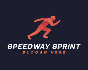 Sprinter Athlete Runner logo design