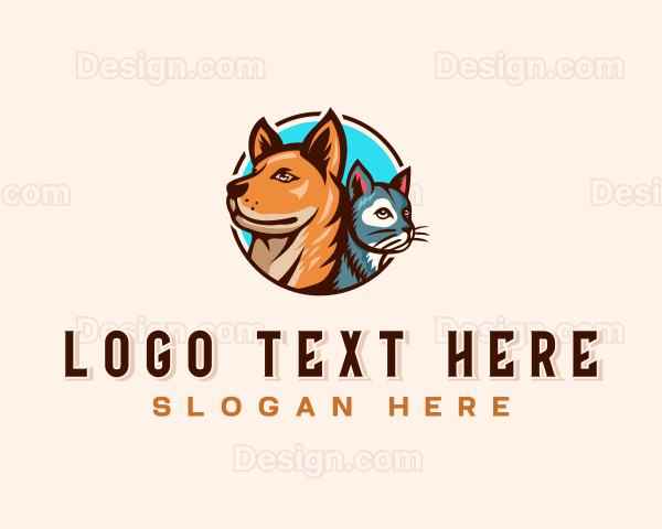 Dog Cat Pet Veterinary Logo