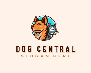 Dog Cat Pet Veterinary logo design