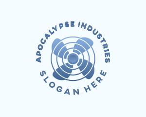 Industrial Wind Propeller logo design