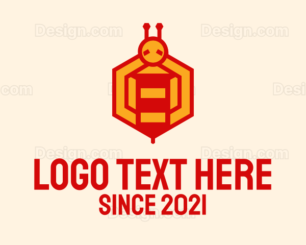 Geometric Bee Farm Logo