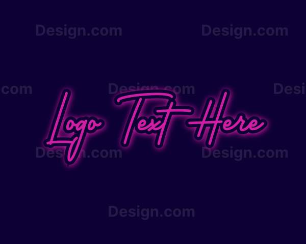 Neon Light Signature Logo