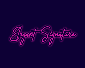 Neon Light Signature logo design