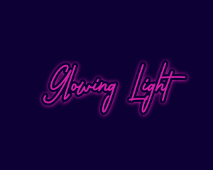 Neon Light Signature logo design