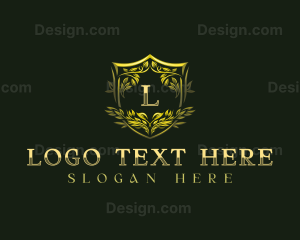 Luxury Floral Shield Logo