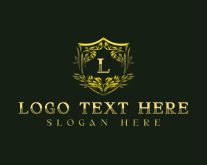 Luxury Floral Shield logo