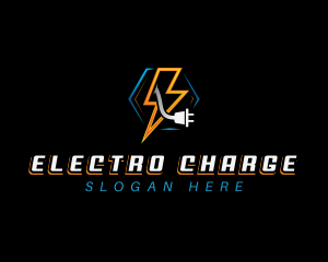 Lightning Plug Electrician logo design