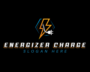 Lightning Plug Electrician logo design