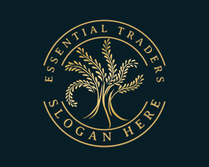 Deluxe Natural Gold Tree logo design