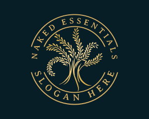 Deluxe Natural Gold Tree logo design