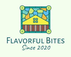 Stained Glass Rural House logo design