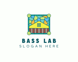 Stained Glass Rural House logo design