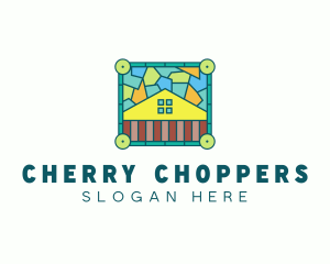 Stained Glass Rural House logo design