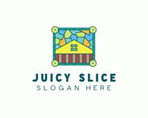 Stained Glass Rural House logo design