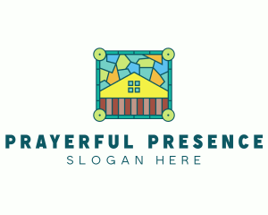 Stained Glass Rural House logo design