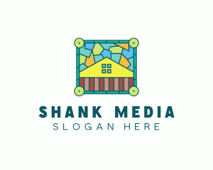 Stained Glass Rural House logo design