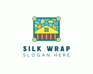 Stained Glass Rural House logo design