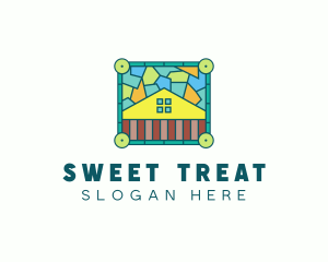 Stained Glass Rural House logo design