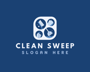 Housekeeping Cleaning Sanitary logo design