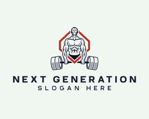 Bodybuilder Gym Training Logo