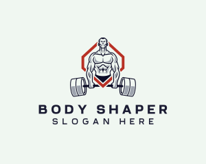 Bodybuilder Gym Training logo design