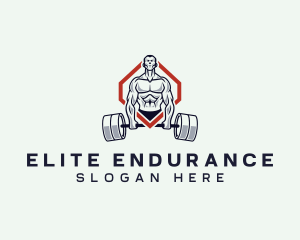 Bodybuilder Gym Training logo design