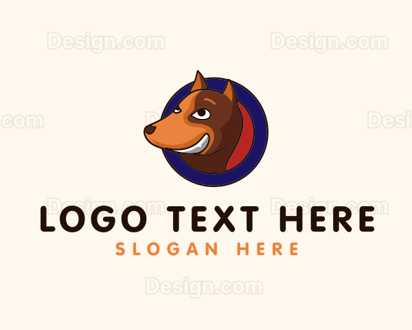 Pet Dog Badge Logo