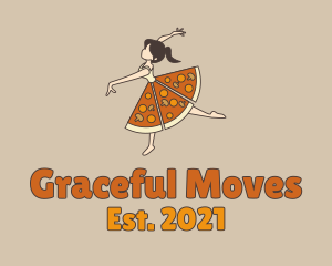 Girl Pizza Skirt logo design