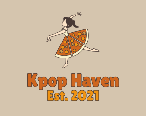 Girl Pizza Skirt logo design