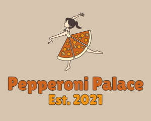 Girl Pizza Skirt logo design