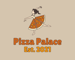 Girl Pizza Skirt logo design