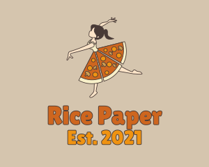 Girl Pizza Skirt logo design