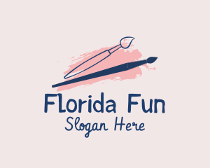 Fun Painter Brush logo design