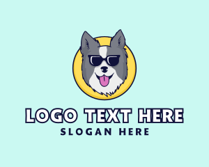 Dog Sunglasses Cartoon logo