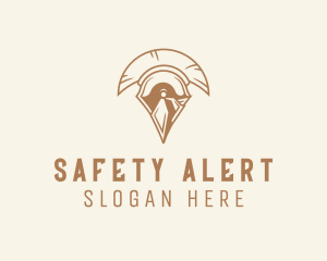 Spartan Helmet Armor  logo design