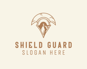 Spartan Helmet Armor  logo design