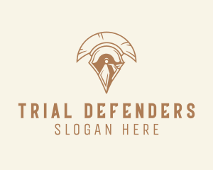 Spartan Helmet Armor  logo design