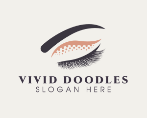 Eyelash Eyeshadow Beauty logo design