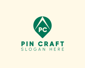 Arrow Location Pin logo design