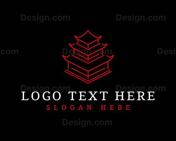 Asian Traditional Pagoda Logo