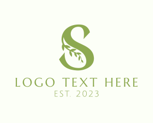 Nature Vine Letter S  logo