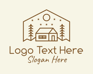 Tree - Hipster Outdoor House logo design