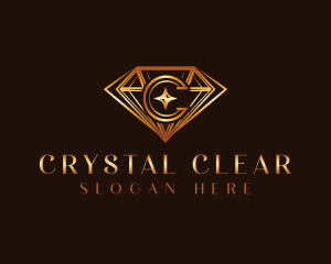 Jewel Diamond Letter C logo design