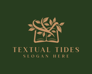 Library Book Leaf logo