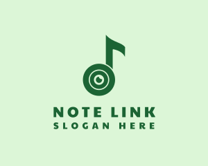 Musical Note Lens logo design