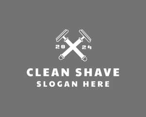 Masculine Barber Razor logo design