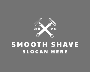 Masculine Barber Razor logo design