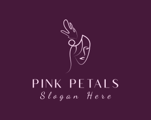 Pink Female Salon logo design