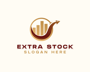 Stock Market Arrow Graph logo design