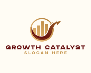 Stock Market Arrow Graph logo design